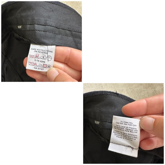 Vintage 90’s DKNY Pinstriped Wool High Waist Straight Leg Trousers - Picture 16 of 16